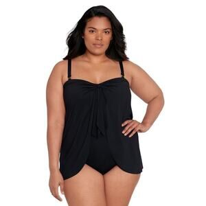 Lauren Ralph Lauren Women's Plus Size One-Piece Swimsuit (Black, 22W) 12878